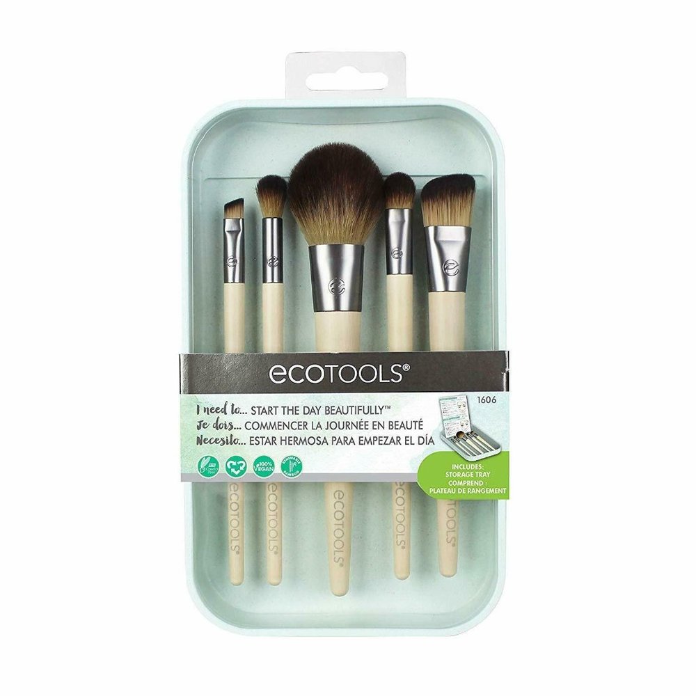 Ecotools Start The Day Kit 5 Brush Set Bamboo